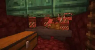 This Minecraft gold farm can be built immediately after entering the Nether (Image via Mojang)